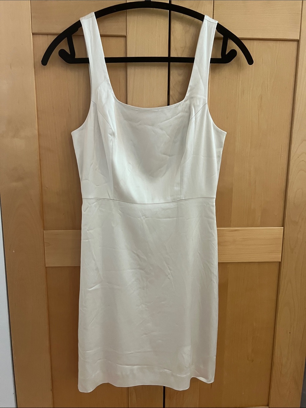 Favorite Daughter Ivory Square-Neck Silky Dress